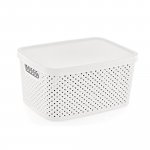 Säilytyskori Diamond kannella 13l valk