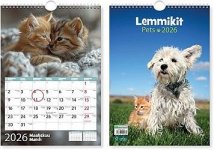 Seinäkalenteri 2026 Lemmikit