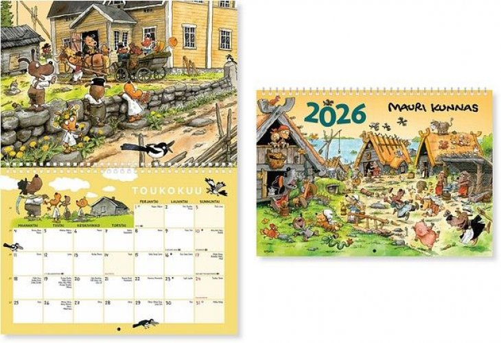 Seinäkalenteri 2026 Mauri Kunnas