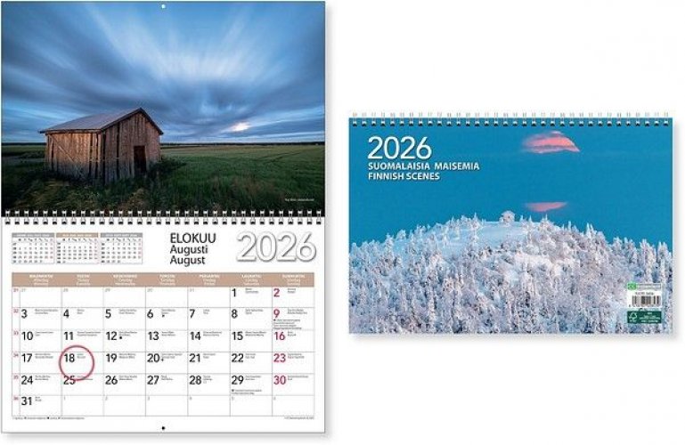 Seinäkalenteri 2026 Suomalaisia maisemia
