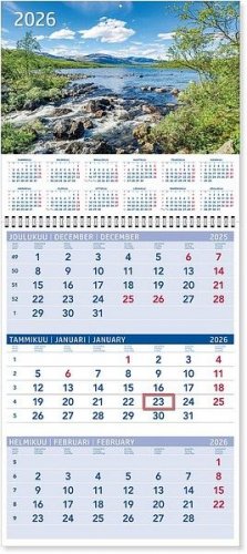 Seinäkalenteri 2026 Triplanner suuri
