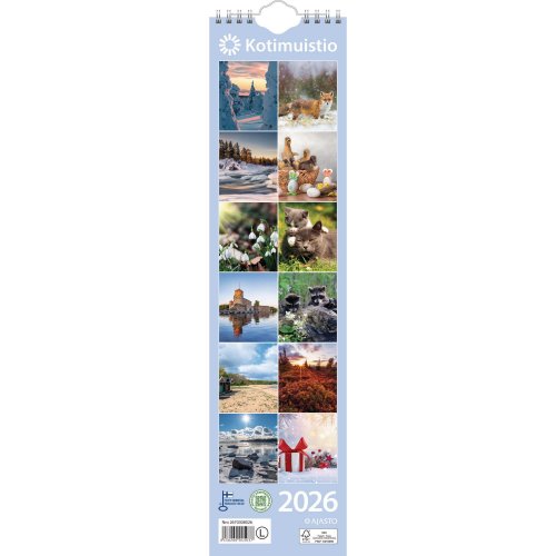 Seinäkalenteri Ajasto Kotimuistio 2025 110 x 432mm