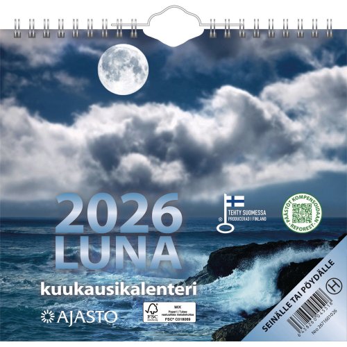 Seinäkalenteri Ajasto Luna 2026 200 x 180mm