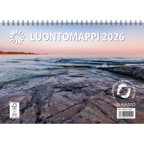 Seinäkalenteri Ajasto Luontomappi 2025 250 x 352mm