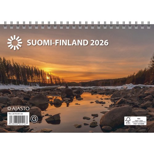 Seinäkalenteri Ajasto Suomi 2026 A5