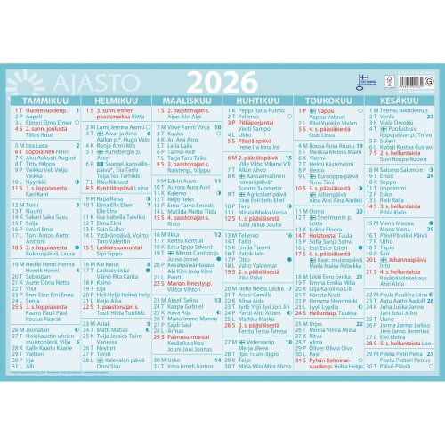 Seinäkalenteri Ajasto Suuri Seinäalmanakka 2026 490 x 350mm