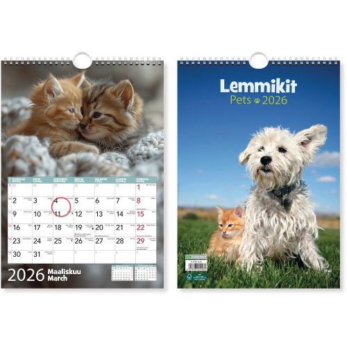 Seinäkalenteri Cc 5676 lemmikit 232x325