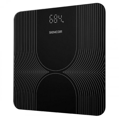 SENCOR Digitaalinen henkilövaaka musta lasipinta