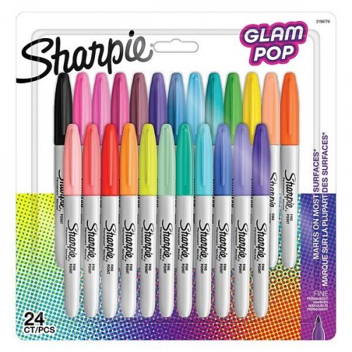 Sharpie Fine Tip Glam Pop 24kpl värilajitelma permanenttitussi