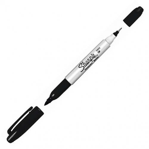 Sharpie Twin Tip 0,5/1,0mm musta pyöreä kärki kaksipäinen