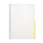 Signaalitasku A4 160mic PP keltainen väriraita kirkas sileä 100kpl