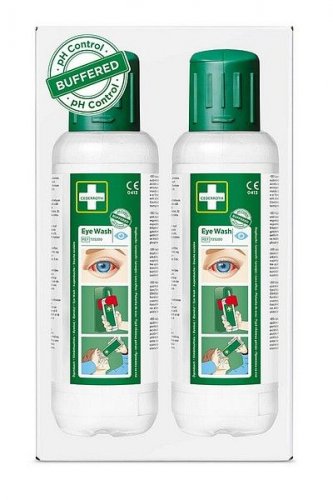 530271 Silmänhuuhtelupullo on helppokäyttöinen ja yksinkertainen huuhtelupullo jossa on ergonominen muotoiltu huuhtelukuppi ja runsas nesteen virtaus. Silmänhuuhtelupullot toimitetaan kahden pullon pakkauksessa.