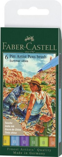 Sivellinkynä Faber-Castell Pitt B Summer 6 väriä