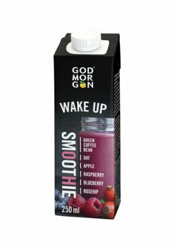 Kahvipapu God Morgon vihreä ja marjat Wake Up smoothie 15x250 ml