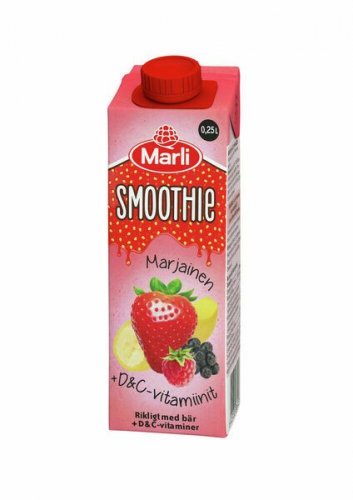 Smoothie Marli marjainen 2,5dl + DC-vitamiinit 15x250ml