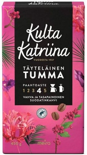 Suodatinkahvi Kulta Katriina Täyteläinen tumma 450g