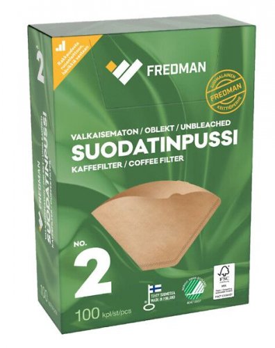 Suodatinpaperi Fredman No 2 ruskea