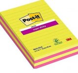 Super Sticky Meeting Notes 127x203mm viivat värilaj 4x45