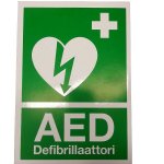 Defibrilaattori Opastetarra AED A5