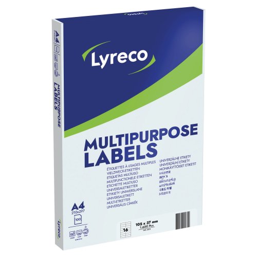 Tarra-arkki Lyreco 105 x 37mm 16-osainen 1600kpl