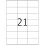 Tarra-arkki Top Stick 8707 A4/21-osainen 70x41mm 100ark