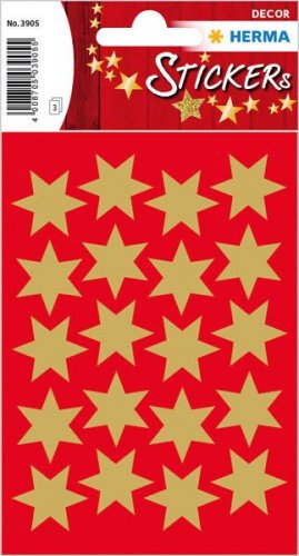 Tarra Herma Kultaiset tähdet 60 tarraa