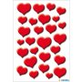 Tarra Herma Magic Punaiset sydämet 1 arkki. 27 tarraa/arkki