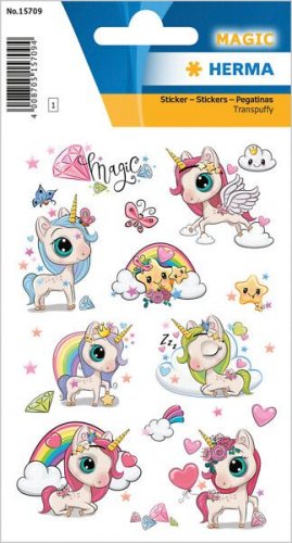 Tarra Herma Magic Yksisarvikset 1 arkki. 16 tarraa/arkki.