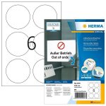 Tarra Pyöreä Herma 85mm. A4 valkoinen 6kpl 100 arkkia