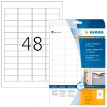 Säänkestävä tarra-arkki Herma 9531 matta 45,7x21,2 muovi 48os.10ark/pak
