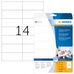 Tarra-arkki siirrettävä Herma 5081 A4 105x42,3 14-os., 25ark/ltk