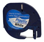 Tarranauha 12mmx4m musta/valkoinen muovi Dymo 91221