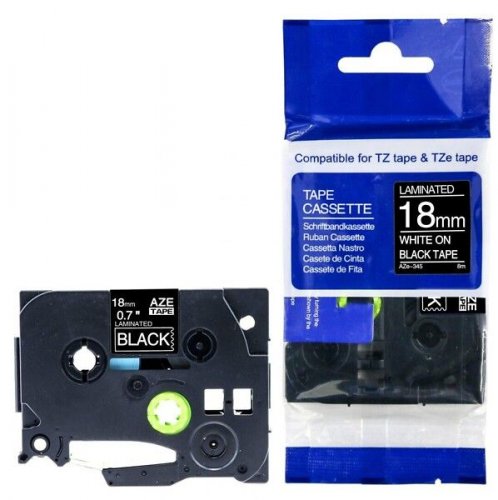 Tarranauha 18mmx8m valkoinen/musta