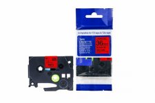 Tarranauha 36mmx8m musta/punainen