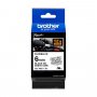 Brother tarranauha 6mm/8m musta/ valkoinen taipuisa