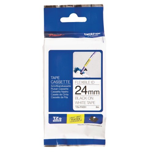 Teippi Brother tze-fx251 24mm mus/valk