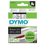 Tarranauha dymo d1 19mm x 7m musta/kirkas