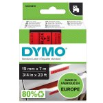 Tarranauha dymo d1 19mm x 7m musta/punainen