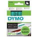 Tarranauha dymo d1 19mm x 7m musta/vihreä