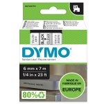 Tarranauha dymo d1 6mmx7m musta/kirkas