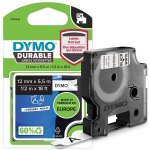Tarranauha dymo d1 durable 12mm x 5,5m musta/valkoinen