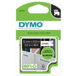 Tarranauha dymo d1 Durable 12mm x 5,5m musta/valkoinen