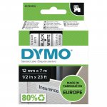 Teippi Dymo s0720530 d1 12mm musta/valk