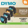 Tarranauha Dymo Letratag 12mmx4m valkoinen paperi 10 rll/ras