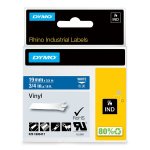 Tarranauha Dymo Rhino 19mm x 5,5m valkoinen/sininen vinyyli