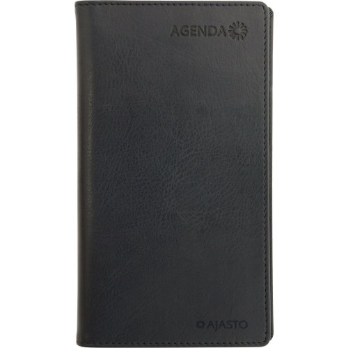 Taskukalenteri Ajasto Agenda 2026 musta 85 x 162mm