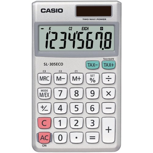 Taskulaskin Casio sl-305 eco 8 numeron näyttö