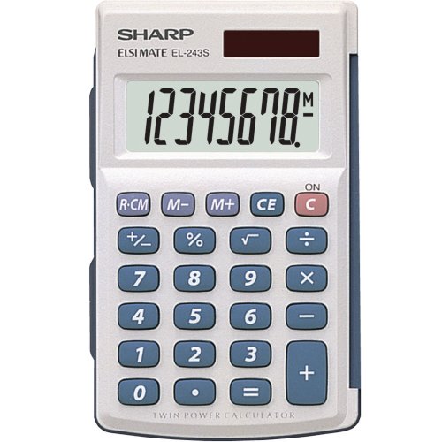 Taskulaskin Sharp el243s 8 numeron näyttö