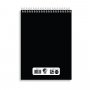 Taskulehtiö A6 100 sivua 7x7mm ruudut musta
