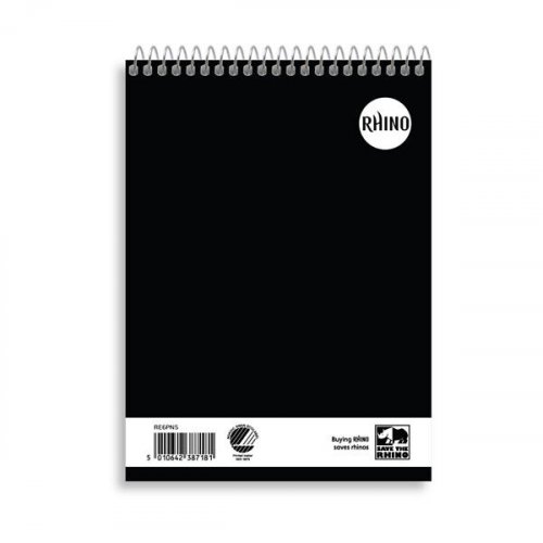 Taskulehtiö A6 50 lehteä 7x7mm ruudut musta